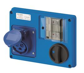 PRESE INTERBLOCCATE IP44 16A CON PORTAFUSIBILE