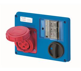 PRESE INTERBLOCCATE IP65 16A CON PORTAFUSIBILI